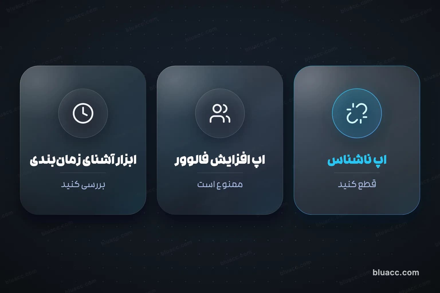 گوشی با اپ‌های متصل و یک اپ جداشده در قوانین اتوماسیون توییتر