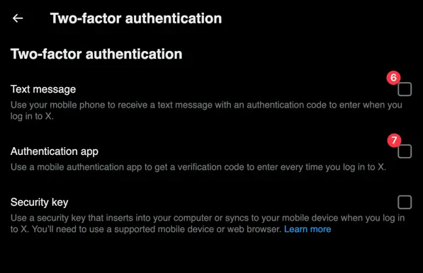 صفحه فعال سازی تایید دو مرحله‌ای توییتر
