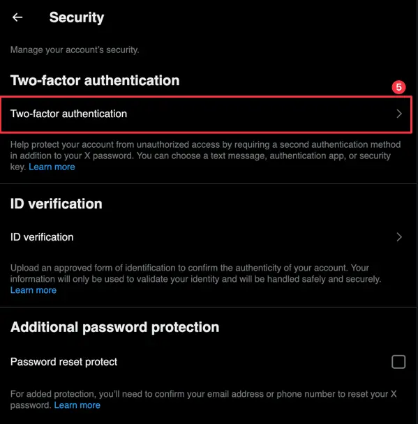 صفحه فعال سازی تایید دو مرحله‌ای توییتر